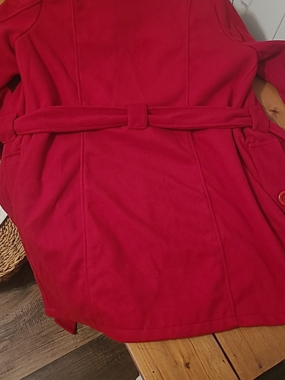 Red Pea Coat - Picture 7 of 7